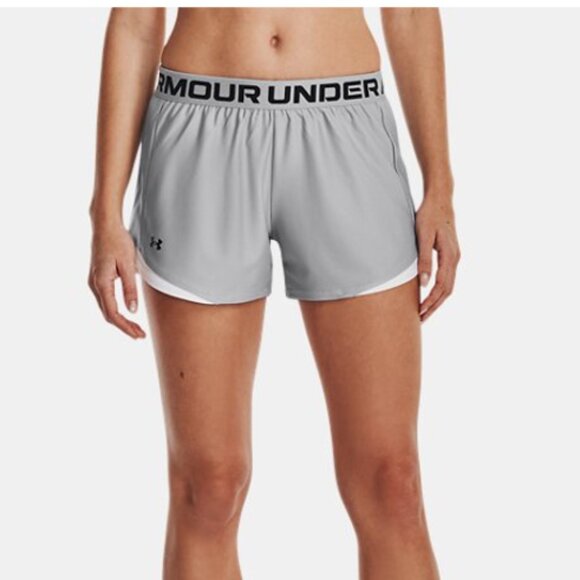 Under Armour Women's Athletic 3" Play Up 2.0 Athletic Shorts Gray Black Size S - Picture 6 of 7